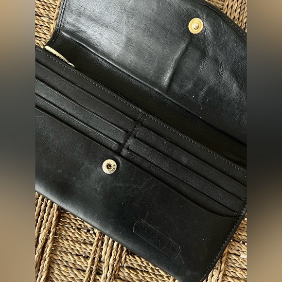 Coach Wallet Vintage Leather Pocketbook Black - Picture 3 of 7